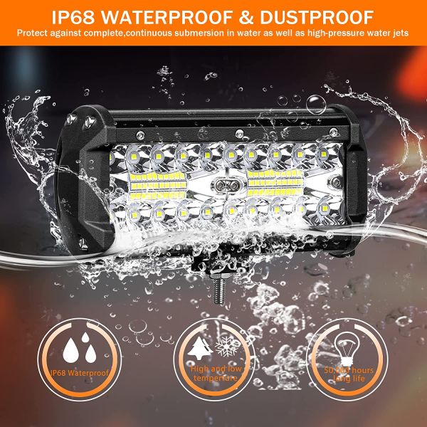 Luces de conducción LED de alta potencia de 200W IP68 Material de aleación de aluminio impermeable