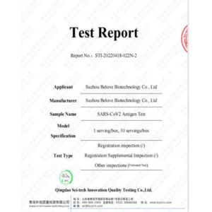 Suzhou Belove Biotechnology Co., Ltd Certifications