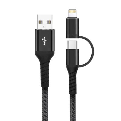 3A PD 18W Multifunctional USB Cable 2 In 1 Type C Fast Charger