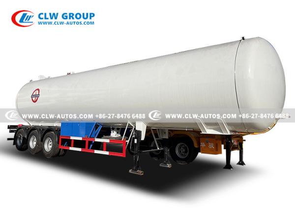 LPG 3 Axle Tank Semi Trailer LPG Transport Propane Trailer 25 Ton 50CBM