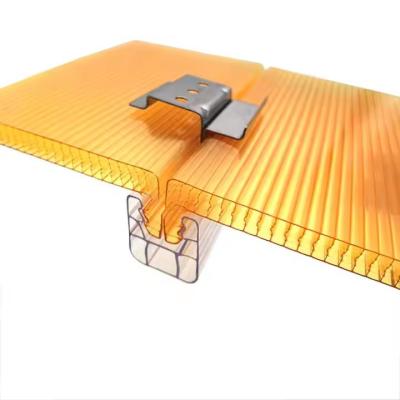 Transparent Polycarbonate U Lock Roofing Sheet 6mm Multi-wall Plastic PC Sheet
