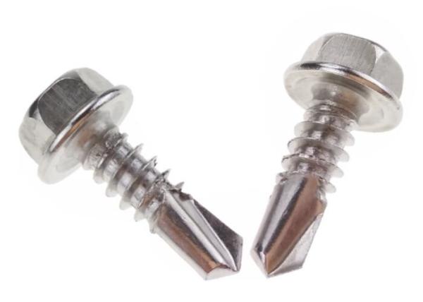 Os parafusos de aço inoxidável da perfuração do auto encantam o parafuso de metal principal da arruela que bate no. 14