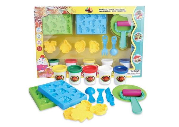 Educational DIY Modeling Play Dough Arts And Crafts Toys Set 5 Colors W / Tools Age 3