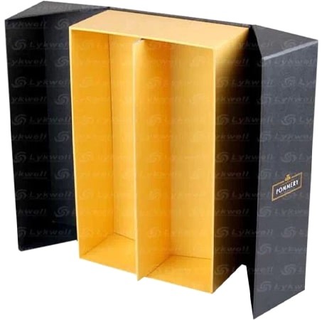CMYK Luxury Gift Box Double Door Box 1Pcs 2Pcs Glass Bottle For Wine Olive Oil