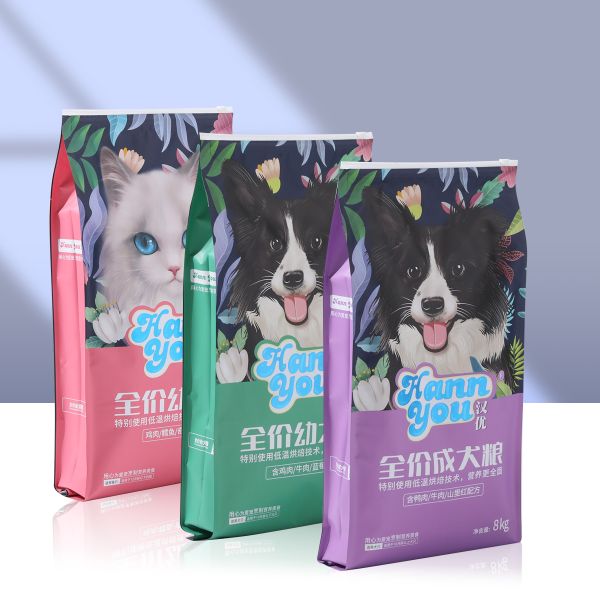 Custom Printed 8kg Flat Bottom Pet Food Bag | High Barrier Aluminum Foil Stand Up Pouch for Dry Kitten & Adult Cat Food Bulk Packag