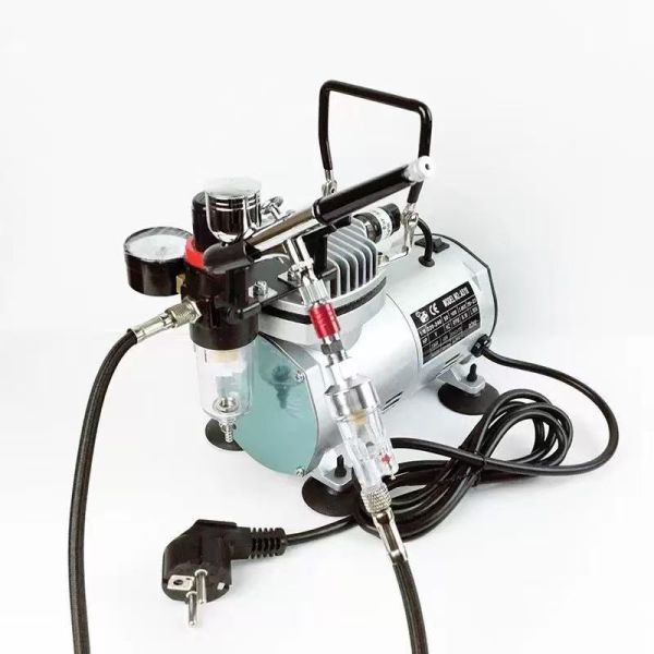 Portable Powerful Rechargeable Mini Compressor Airbrush Kit Moisture Trap Auto-stop Eco-Friendly Nail Art Paint