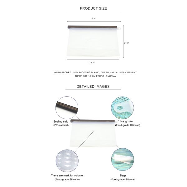 Тара для хранения кухни герметической укупорки 1500ML для замороженных продуктов