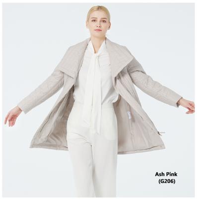 Autumn Winter Lightweight Down Coat Ash Pink Womens Light Puffer