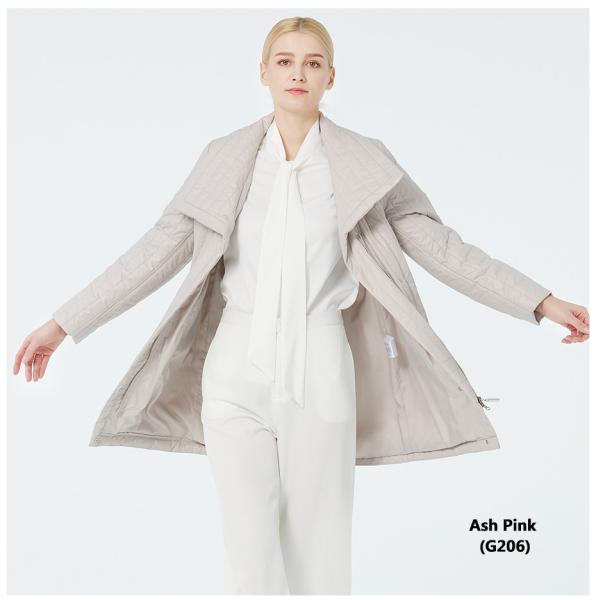 Autumn Winter Lightweight Down Coat Ash Pink Womens Light Puffer