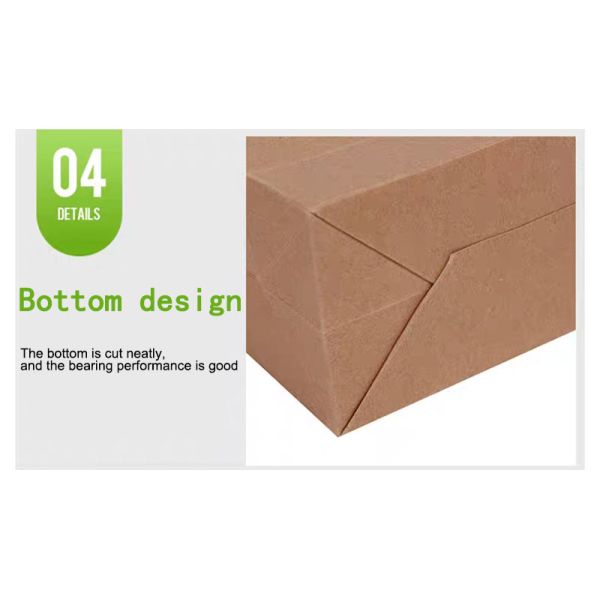 Recyclable Kraft Apparel Cardboard Shopping Bag Brown Takeaway Bag