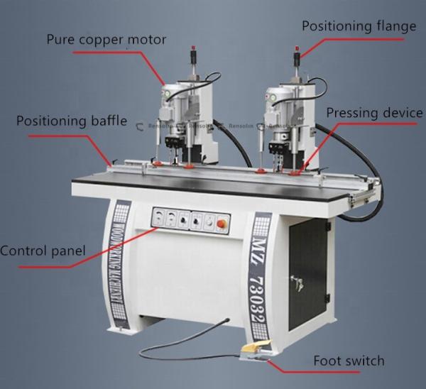 Depth 60mm Wood Boring Machine Woodworking Vertical Hinge Driller Panel Drilling