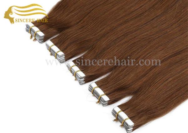 55 CM 2.5 Gram STW Tape In Hair Extensions for sale, 22 Straight Brown Doulble Sided Tape Remy Hair Extensions For Sale