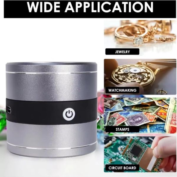 10X Magnification Jewelry Screen Magnifier with UV Anti-Counterfeiting and Graduated Scale for Precise Identification