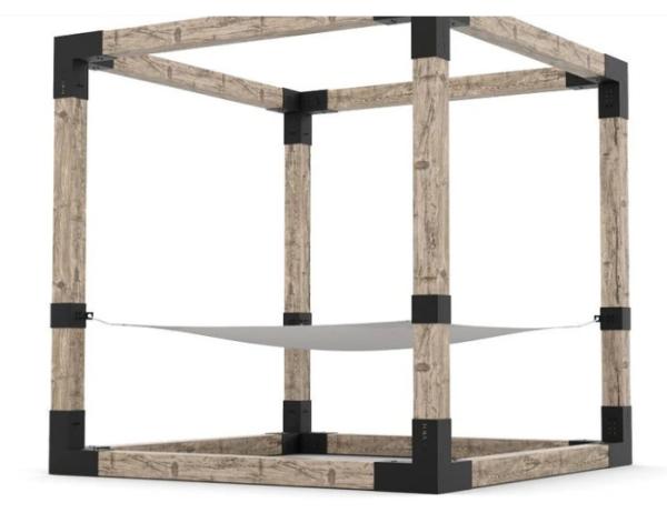 Kit de suportes de gazebo de aço com pintura eletroforética revestida de 3 ângulos de extensão de ângulo