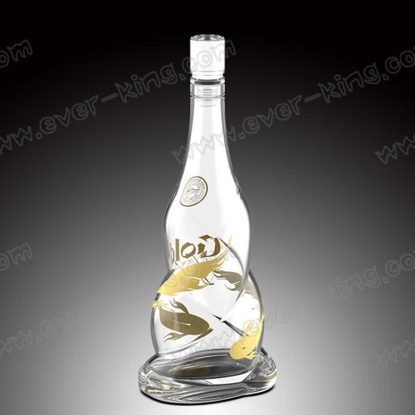 700ml Twisted Vodka Glass Bottle With Bright Closure