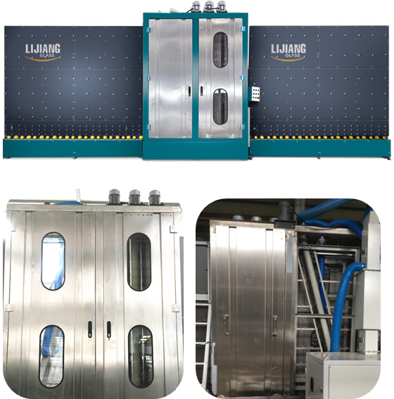 Classified Pre Washing 10m/Min Glass Washing And Drying Machine
