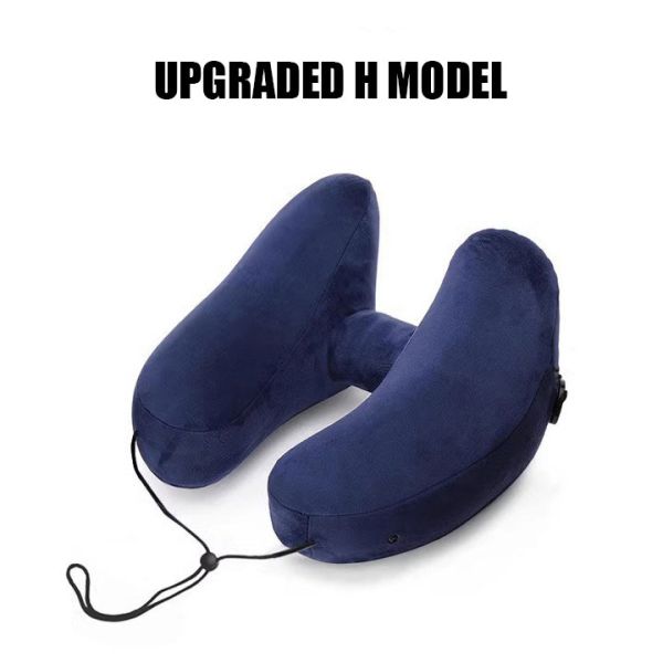 U Shaped Neck Support Travel Memory Foam Inflatable Comfortable Airplane Neck Pillow