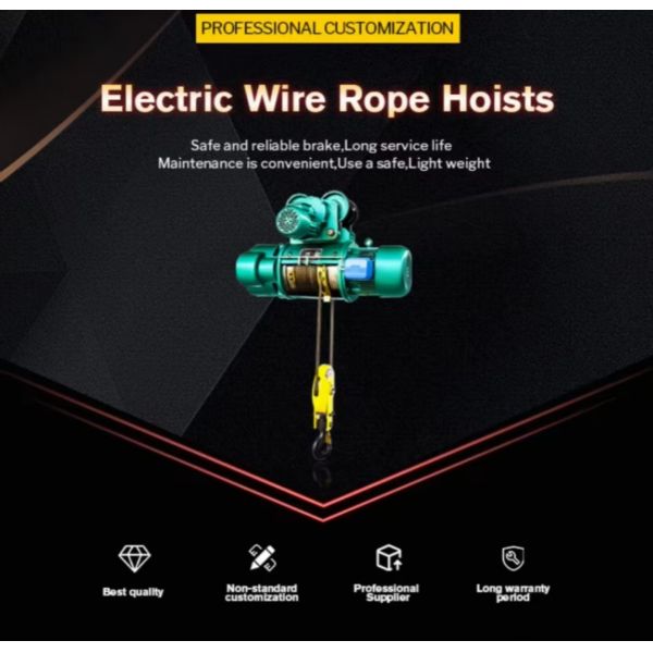 20t Load Capacity Electric Wire Rope Hoist with 20/30m/min Lift Speed and Steel Construction for Industrial Use