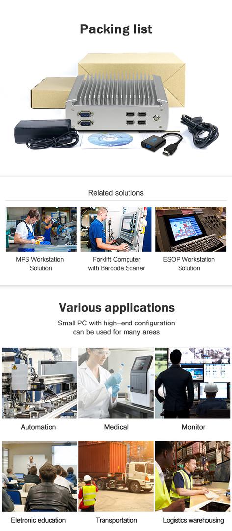 IBOX-101 Plus Промышленный мини ПК с HDMI Mini PCIe/MSATA Поддержка Windows/Liunx
