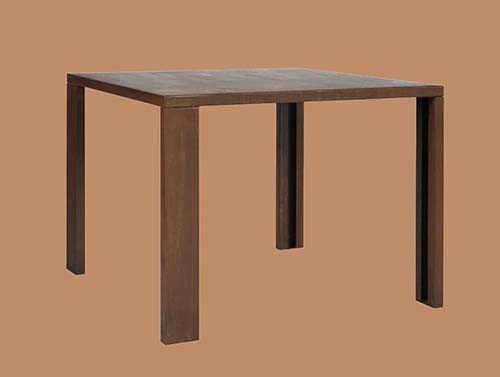 Набор таблицы геометрического металла Corten стального на открытом воздухе включает таблицу и табуретки