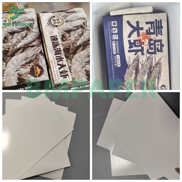 275 gm 300 gm papier d'emballage de produits alimentaires surgelés Pour les emballages surgelés de fruits de mer