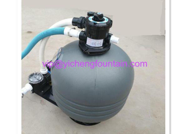 Top Mounted Plastic Swimming Pool Sand Filters For Ponds Filtration Deep Grey Color