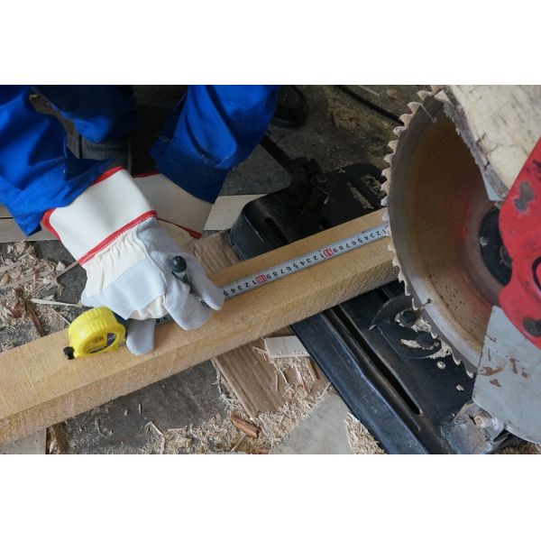 Перчатки безопасности кожи тумака половинной подкладки прорезиновые