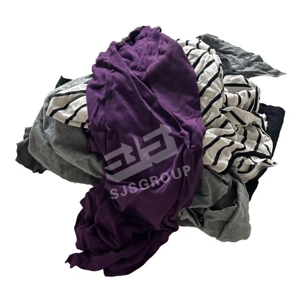 Free Sample Cotton t shirt hosiery cutting waste rags Dark Color Mixed T Shirt Rags Cotton Industrial Cleaning Rags