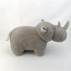 30cm PP Cotton Stuffed Toys Soft Rhinoceros Toy EN71 ODM OEM