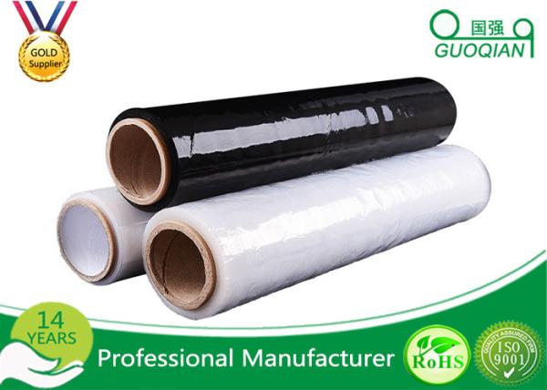 Hand Stretch Film Packaging Jumbo Roll , Black / Clear Wrapping Film For Pallets