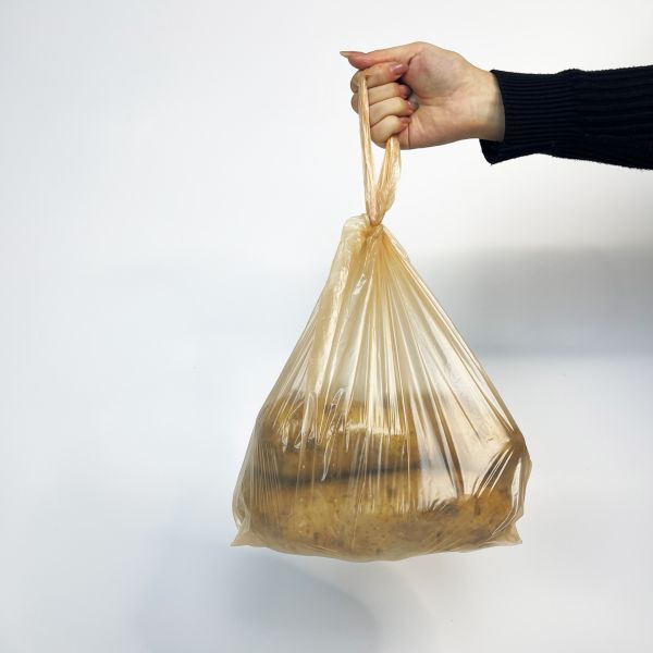 Bolsa perforada transpirable para frutas y verduras, bolsa de plástico espeso transparente blanca