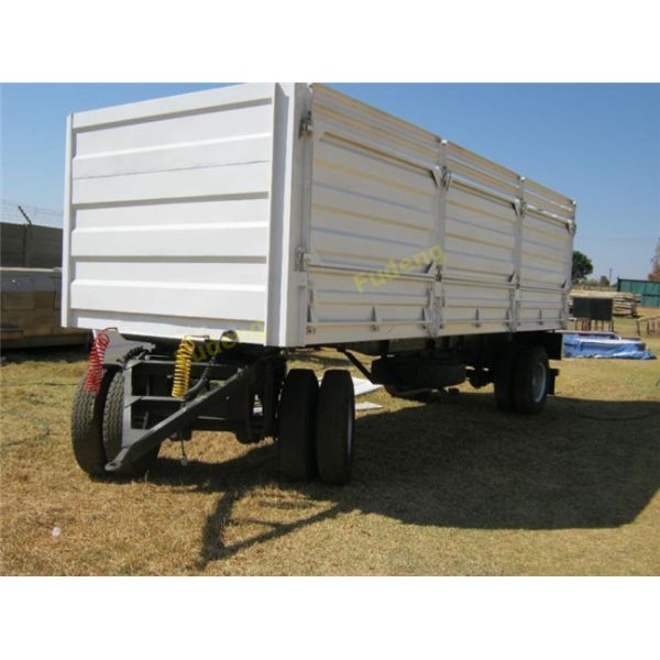 Bulk Cargo Side Wall Trailer FUWA / BPW Brand Axles Carbon Steel Material