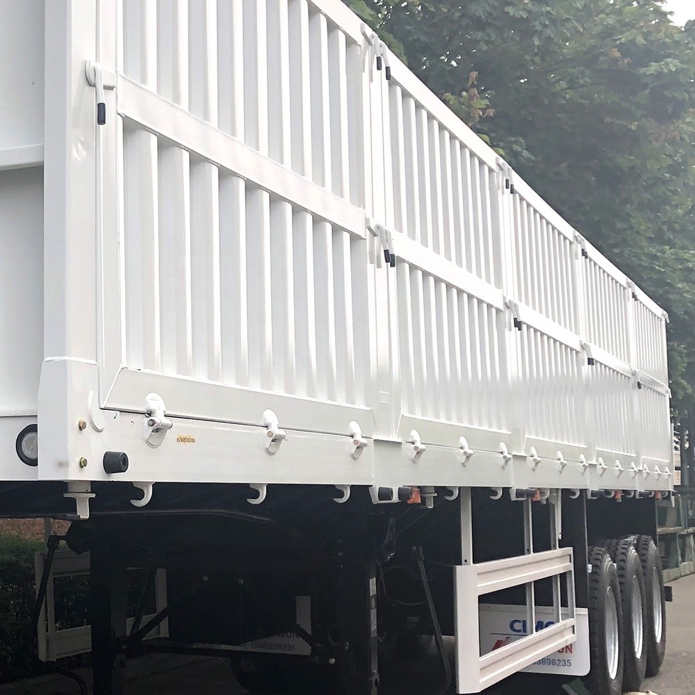 Transport coal cargo High Side Wall CIMC HUAJUN Cargo Trailer for Livestock Transport