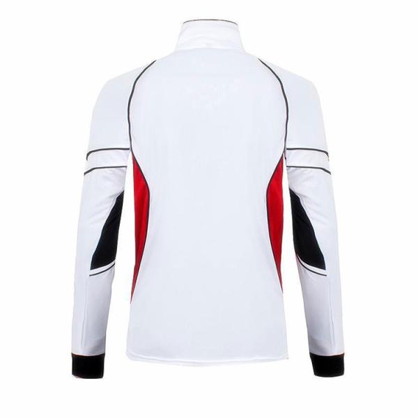 Long Sleeve Custom Fishing Jerseys Stand Collar Zipper Front Dry Fit Polyester Material
