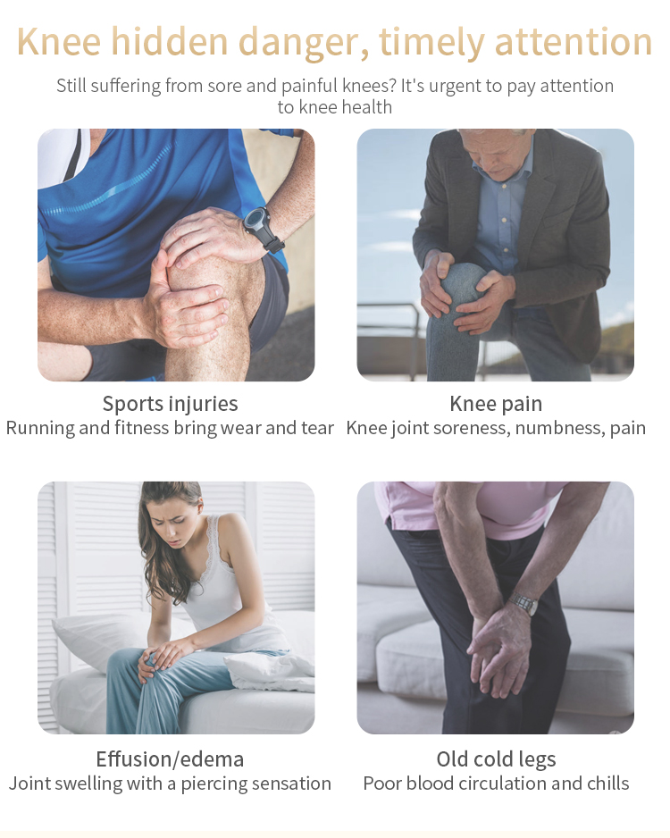 Masajeador De Rodilla Rechargeable Heat Laser Brace air Compression Electric Knee Massager