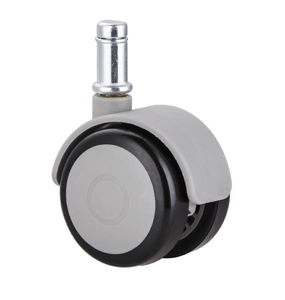 3 Inch M10 Threaded Stem Caster Wheels , TPR Locking Caster Wheels For Chair Kitchen