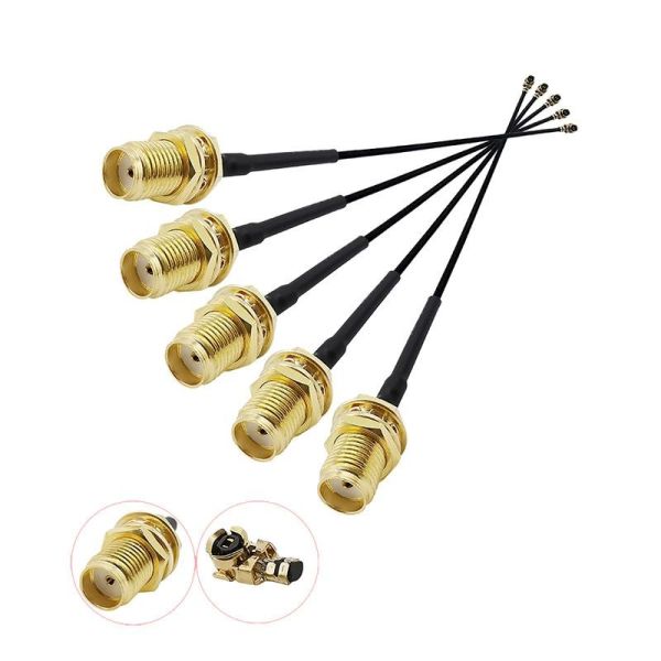 12 см Серое SMA Мужчина к IPEX Кабель с хвостом свиньи Джек Мужчина SMA к UFL Расширение соединителя Wire Booster