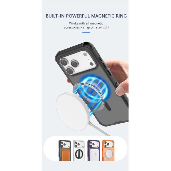Skin-feel semi-transparent magsafe phone case