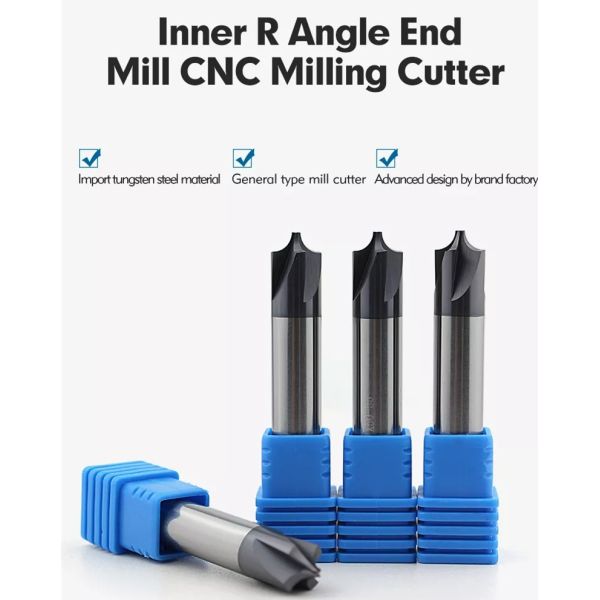 INNER CORNER RADIUS END MILL Carbide 4 Flute Inner Corner Radius End Mill CNC Cut Bit