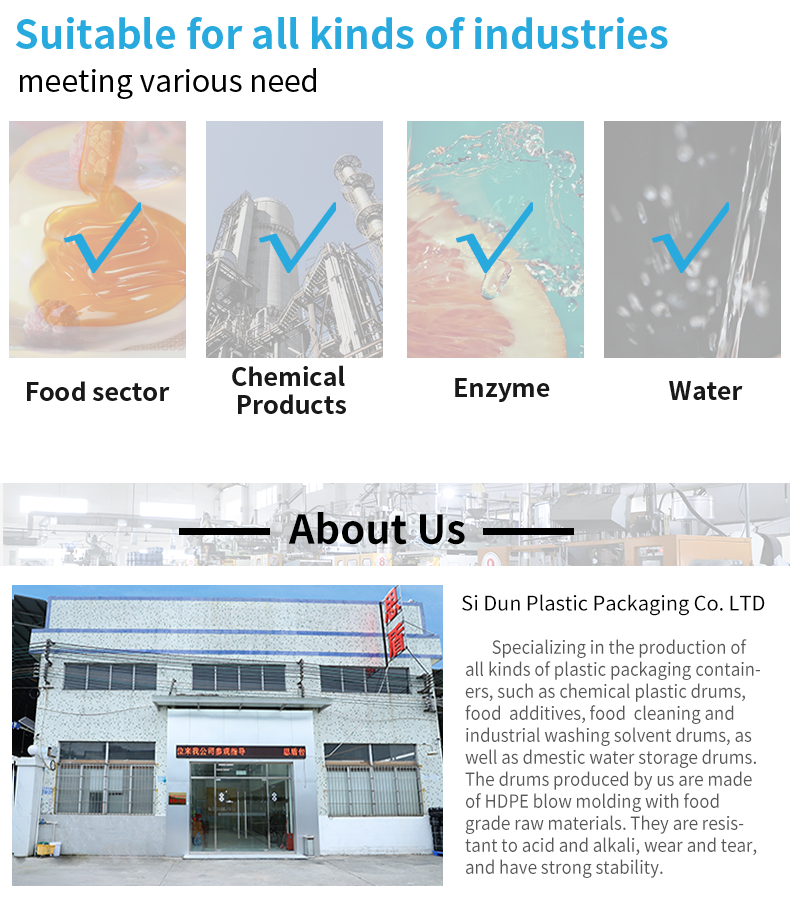 1.5KG Chemical Blue 30l Plastic Drum With Handle 360*300*410mm