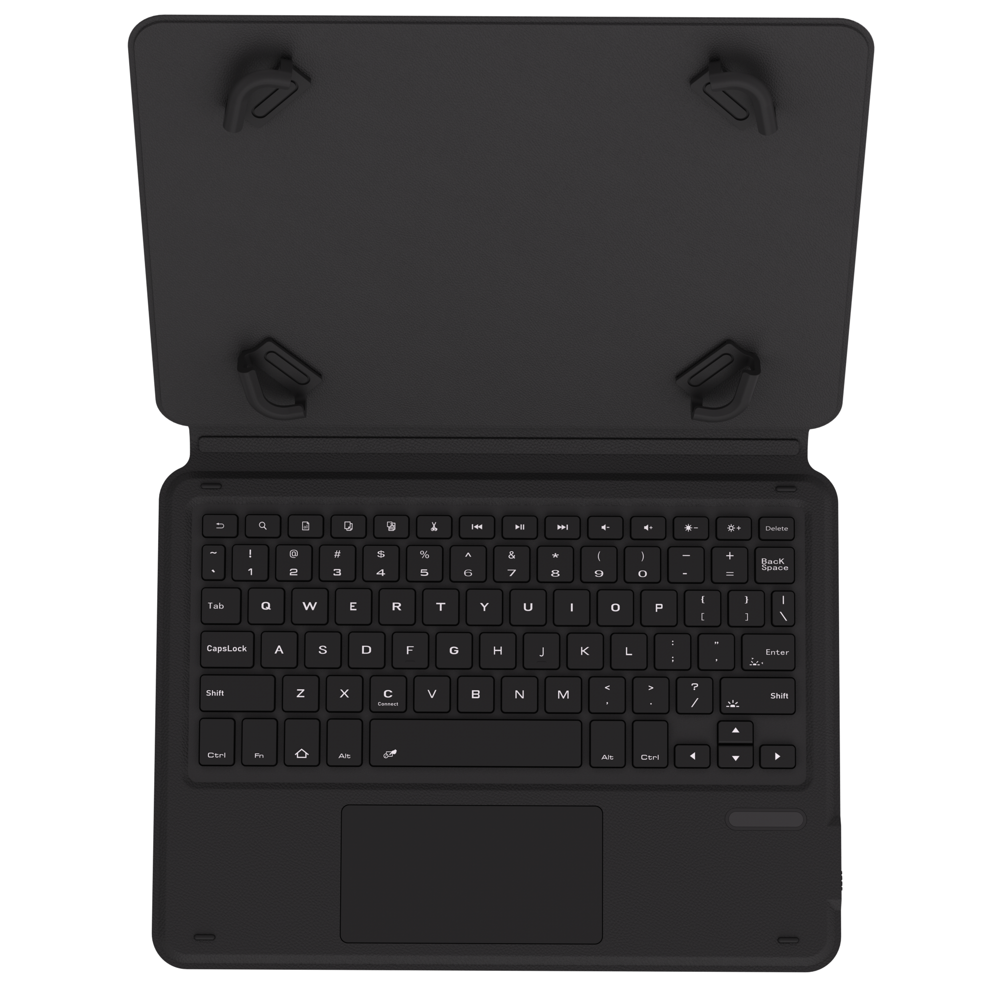 Adjustable PU Leather Folio Keyboard Case for 10-11