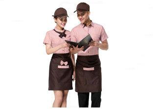 Professional Restaurant Staff Uniform , Short Sleeve Stylish Restaurant Uniforms