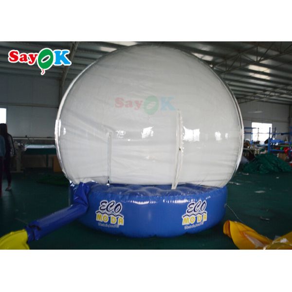 muñeco de nieve inflable del tema de la Navidad de la tienda de la burbuja de la bóveda del claro del PVC de 3m para el anuncio del acontecimiento
