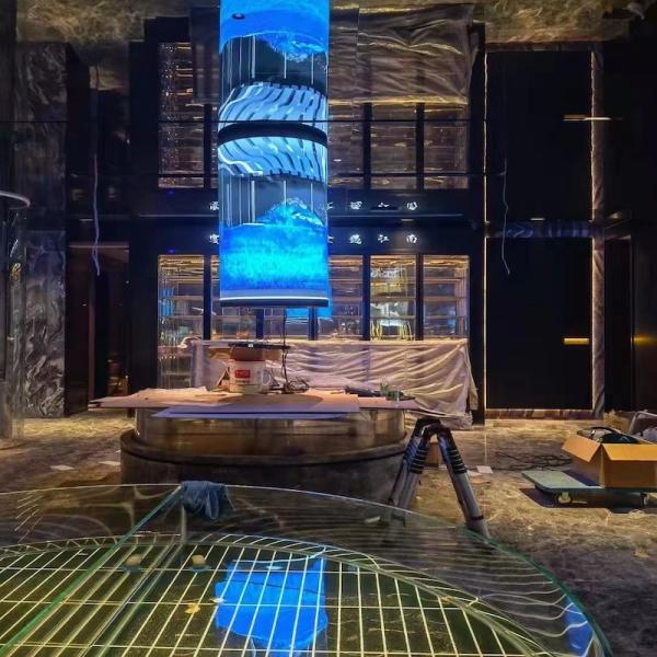 HD Commercial Bendable LED Display cilindro externo