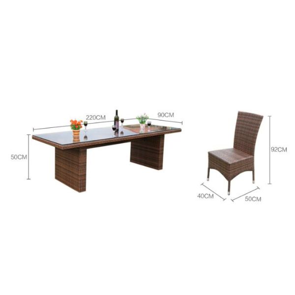 PE Rattan wicker chair patio Backyard table and chairs Leisure Aluminium Outdoor Garden chair