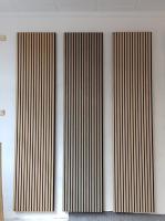 Modern Wood Slat Acoustic Wall Panel With Eco PET Felt Backing And Sound Absorption