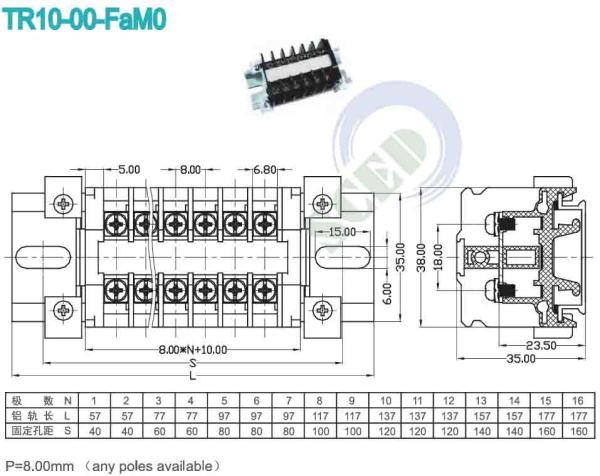 UL 94V-0 Flammability Rating Mountable Terminal Connectors for and Durable Connections