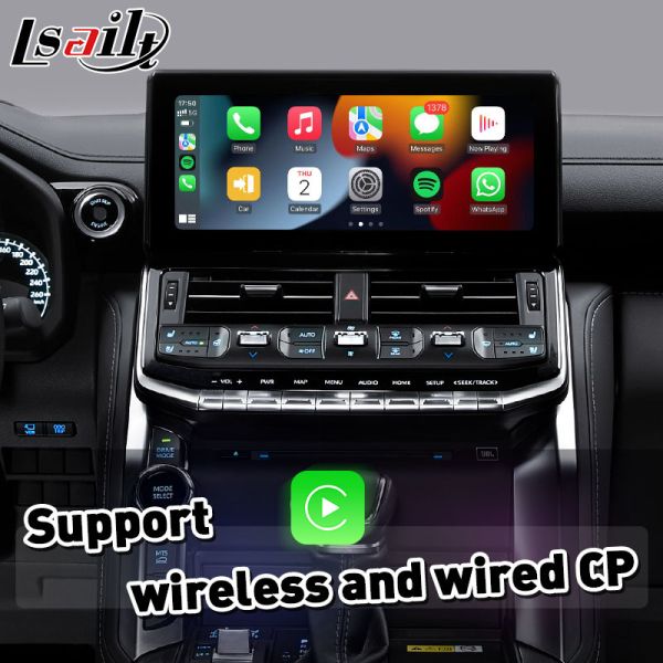 Lsailt Wireless Android Auto Carplay Interface for 2021-2024 Toyota Land Cruiser 300 GX-R VX-R GR GR-S Sahara ZX VX LC300