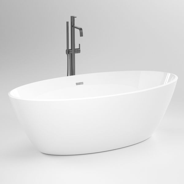 Oval Luxury Freestanding Bathtub Egg Design with Customized Request and Hand Control
