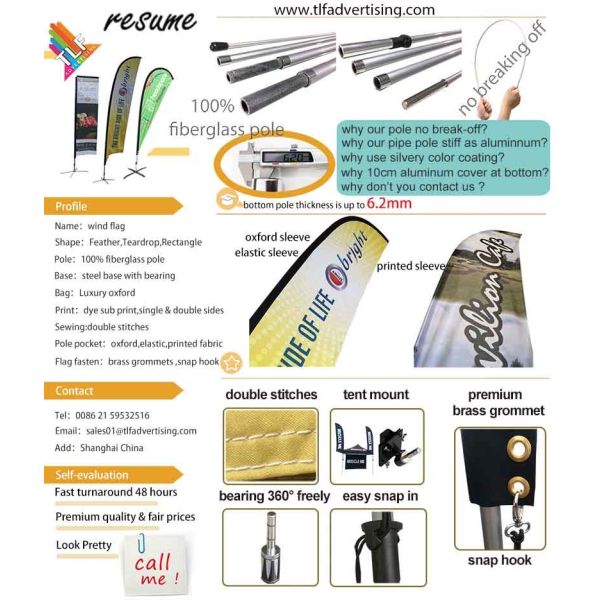 Polyester Fabric Custom Flag Banners , Roadside Advertising Banners Fiberglass Pole